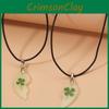 Autumn European Style Resin Lucky Clover Pendant Jewelry For Women