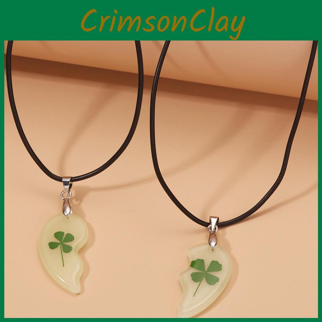 Höst Europeisk Stil Harts Lyckoklöver Hänge Smycken För Kvinnor