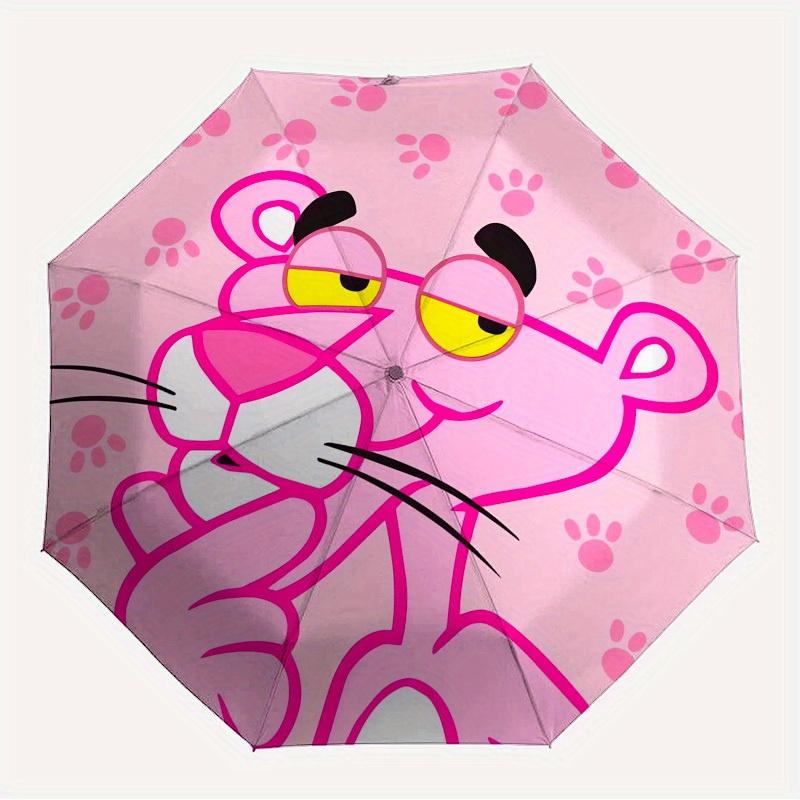 

1pc Pink Panther, paw prints Themed High-quality Umbrella,Automatic Opening and Closing Umbrella,Multi-functional Umbrella G0811300