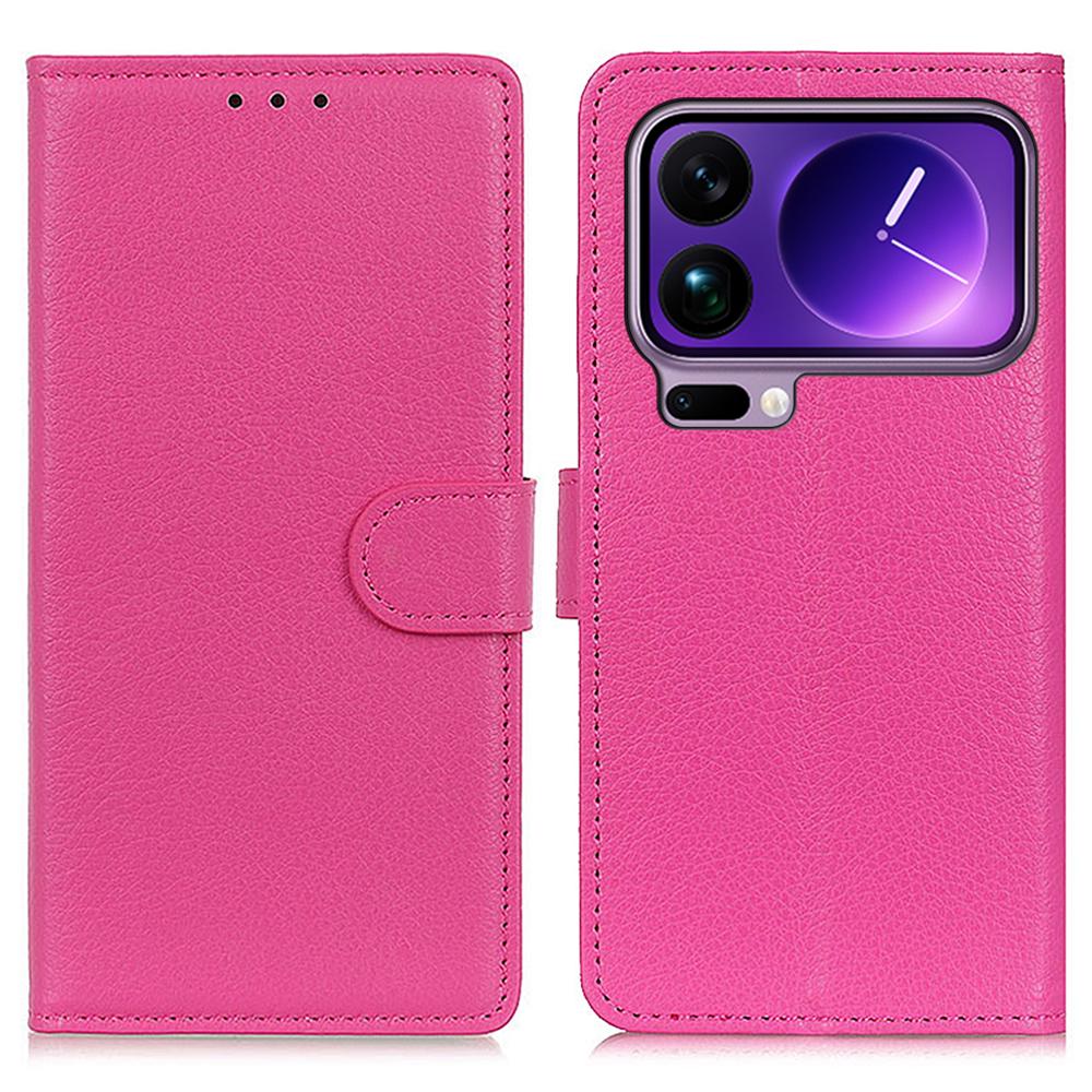 For Xiaomi 17 Pro Wallet Case PU Leather Phone Cover Litchi Texture