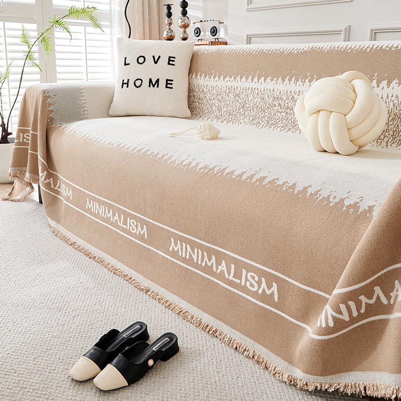 Spring Sofa Slipcover Cover Cloth Black Chenille High Sense Sofa Cover Four Seasons Universal Sofa Towel