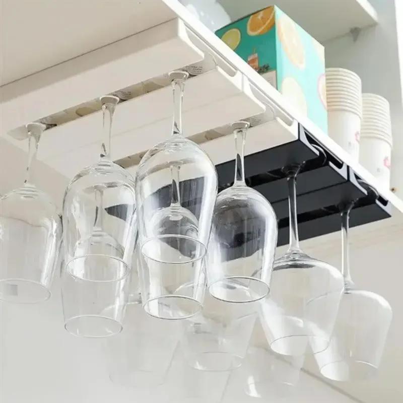 Innovative and Stylish Wall-mounted Wine Glass Holder for Saving Kitchen Space - Perfect for Wine Enthusiasts