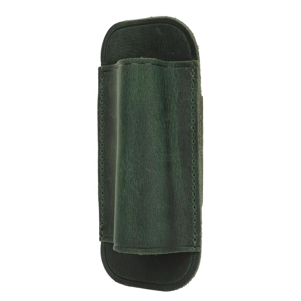 Knife Sheath Crazy Horse Leather Exquisite Craftsmanship Horizontal Stylish Knife Belt Holder for Gift Green