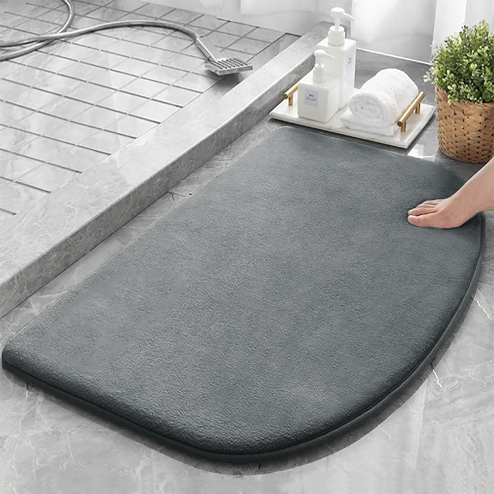 

1шт губчатый большой круглый угловой коврик для ванной, декоративный коврик для двери спальни гостиной 400MMx600MM