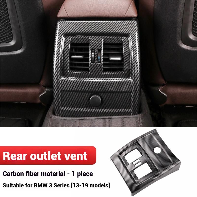 Decorazione Pannello Cruscotto Aria Condizionata Console Centrale Auto Fibra di Carbonio Per BMW Serie 3 4 3GT F30 F32 F34 Accessori Interni