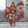 Geometric Pattern Throw Blanket Moroccan Kilim Rug Boho Cotton Cushion Cover Home Decor Sofa Bed Cover