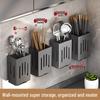 Wall-Mounted Chopstick Holder with Drainer