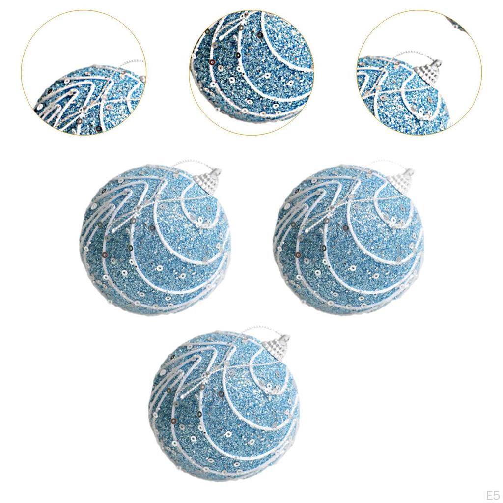 3 Pack of Christmas Tree Ornaments, Decorative Baubles for Indoor and Outdoor Use
