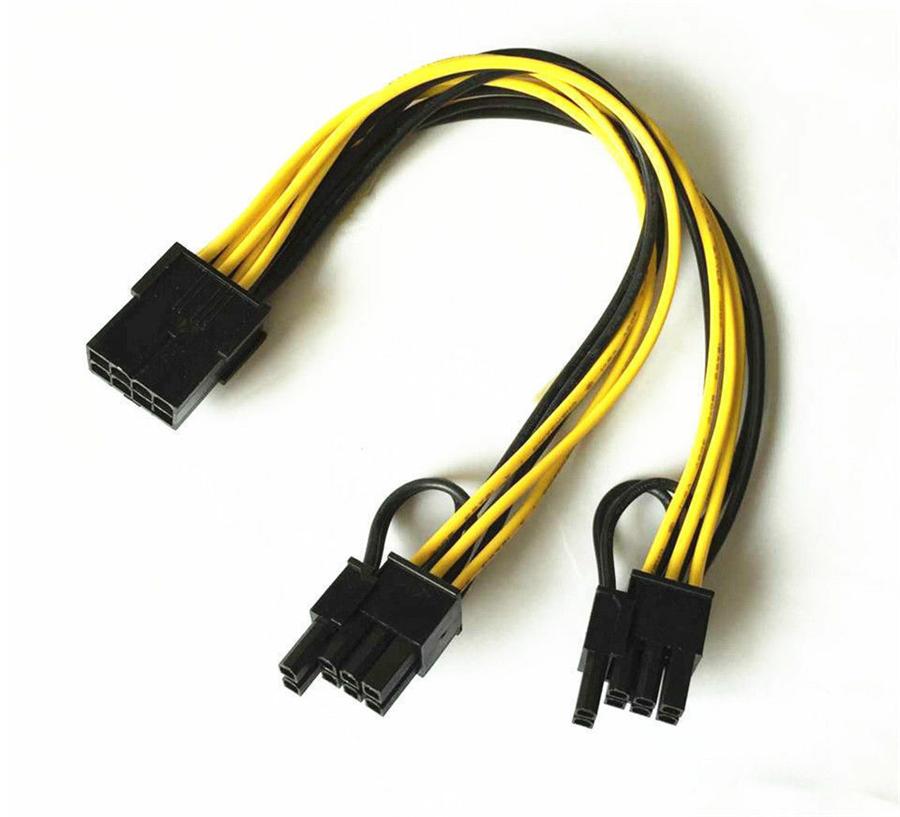 10 buc PCIE 8 pini la Dual 8 (6 + 2) Cablu Adaptor Alimentare Placă Video Pin 30cm
