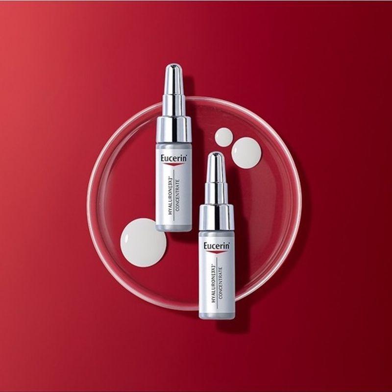 Eucerin Hyaluronic 3X Concentrate 30ml (5ml*6) Dermatoclean Cleansing Gel 200ml + Concentrate Mini 5ml x 2 + Ribbon Gift Box