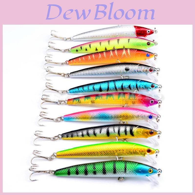 Durable Plastic Fishing Lures Set 10 Colors 8.5g 9.5cm Realistic Minnow Baits