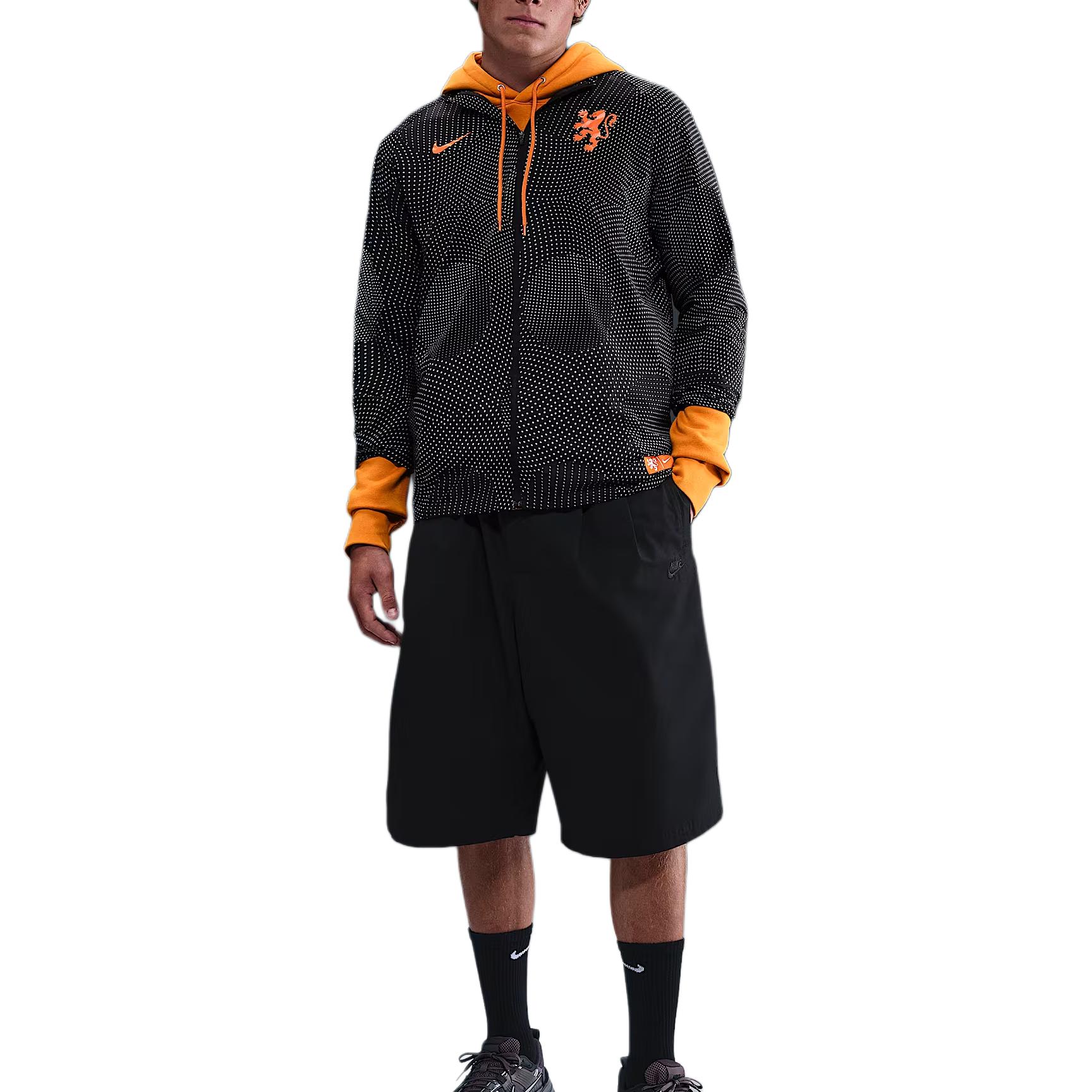 

Nike Netherlands Aireez Soccer Print Hooded Zip Waterproof Jacket Men Jackets HM3842-010 M