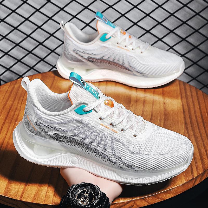

Men s and women s same flying woven mesh comfortable breathable popcorn sneakers fashionable versatile running shoes lightweight running shoes 44