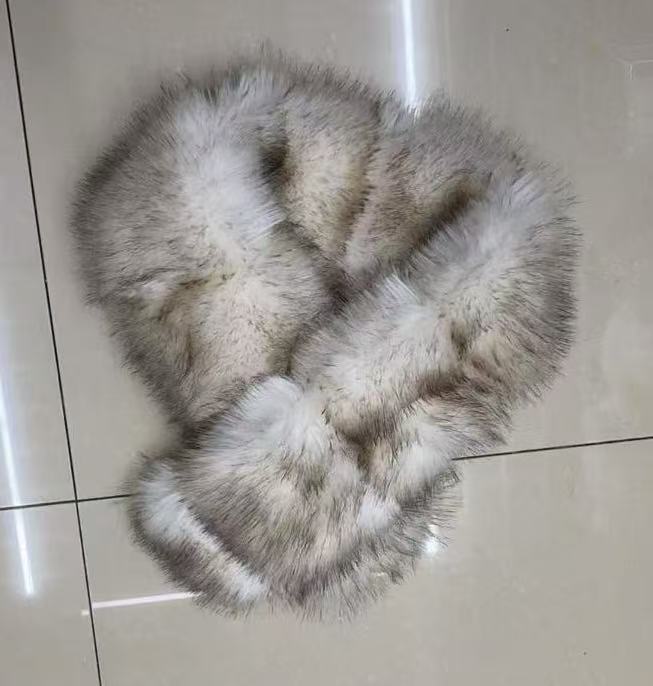 New Imitation Sable Temperament Scarf Warm Scarf Thickened Imitation Fox Hair Crossed Fur Collar Versatile Light Luxury Winter
