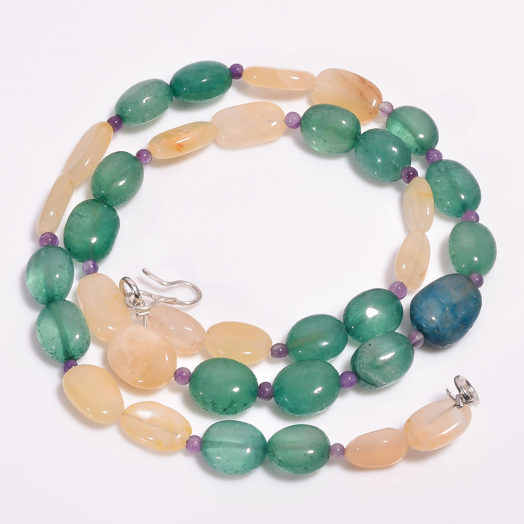 

Натуральный Мульти Авантюрин Аметист Микс Формы Бусы Ожерелье 3-12 мм 18 UB-8354 UB-8354