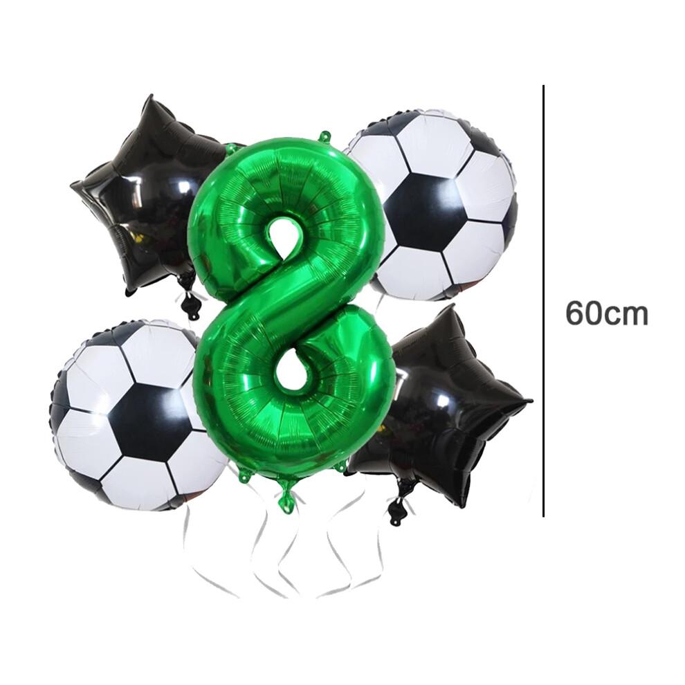 Number Balloons For Soccer Fans, Easy Inflate Seal World Cup Soccer Theme Party Decoration, Reusable Balloons, Soccer Party Favors, Aluminum Foil Ball