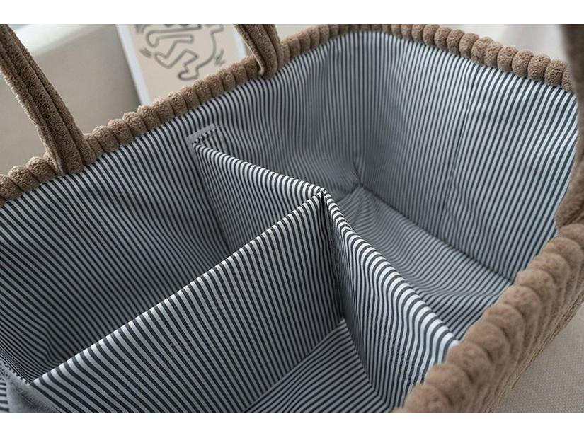 Handheld Velvet Baby Supply & Toy Organizer Basket