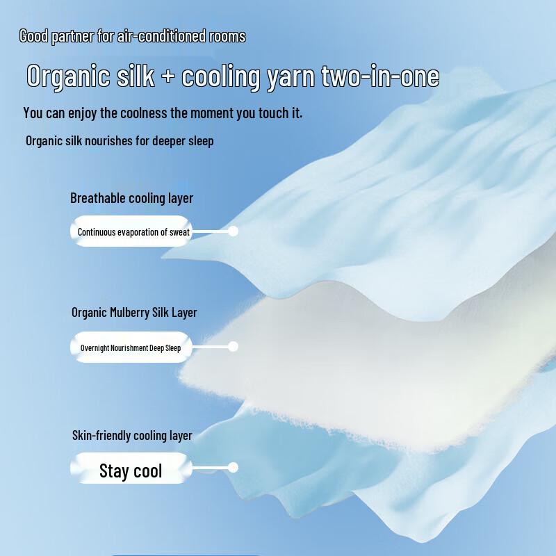 Hengyuanxiang Class A Antibacterial Tussah Silk Summer Cooling Quilt