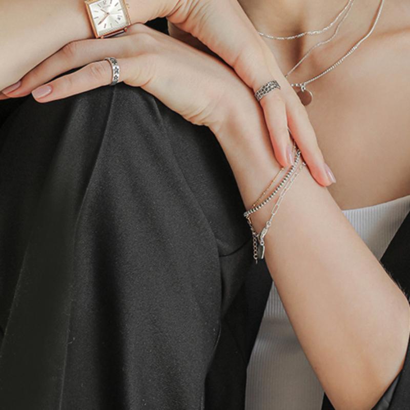 

J.Lauren Cross Onyx Cubic 2 Type Bracelet B0925 onyx