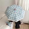 Minimally Designed Grid Sun Protection Umbrella Sun Shading Folding Umbrella  Summer Use