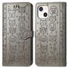 Luxury Leather Cat Dog Case For iPhone 16 15 14 13 12 11 Pro X XR XS MAX 8 7 Plus Flip Cute Phone Cover Card Slots Wallet Coque