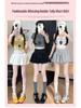 2025 Autumn Black High-Waist A-Line Skirt for Women: Slimming, Fluffy, Elastic Fit