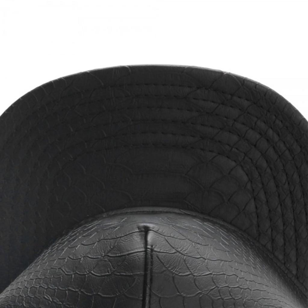 Hip Hop Blank Black Leather Adult Sun Hat Hip Hop Baseball Hat