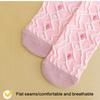 Children's Knee Length Cotton Socks Baby Girls Long Tube Socks Soft Stockings Flower Pattern for School Uniforms