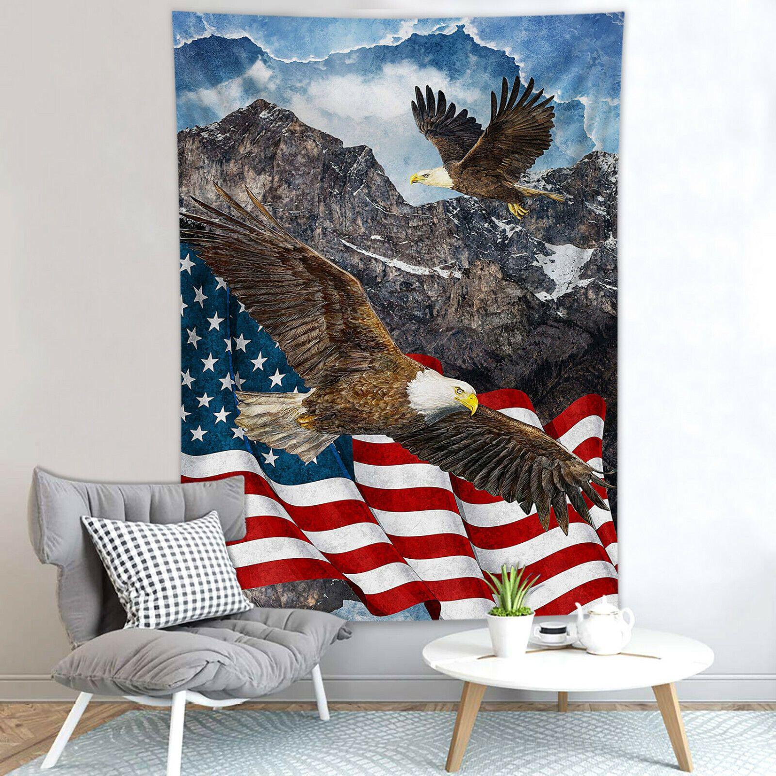 Tapestry antique American flag bald eagle 75x100 чёрный