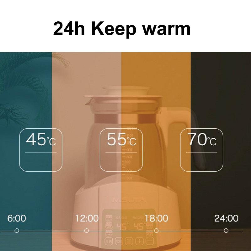 Xiaomi 1.3L Electric Kettle Multifunctional Baby Thermostatic Milk Kettle 24H Hot Water Kettle Glass Temperature Control Teapot 600W