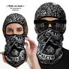 Motorcycle Face Mask, Breathable Skull Balaclava Neck Gaiter, UV Protection Face Cover for Cycling Fishing Outdoor Sports