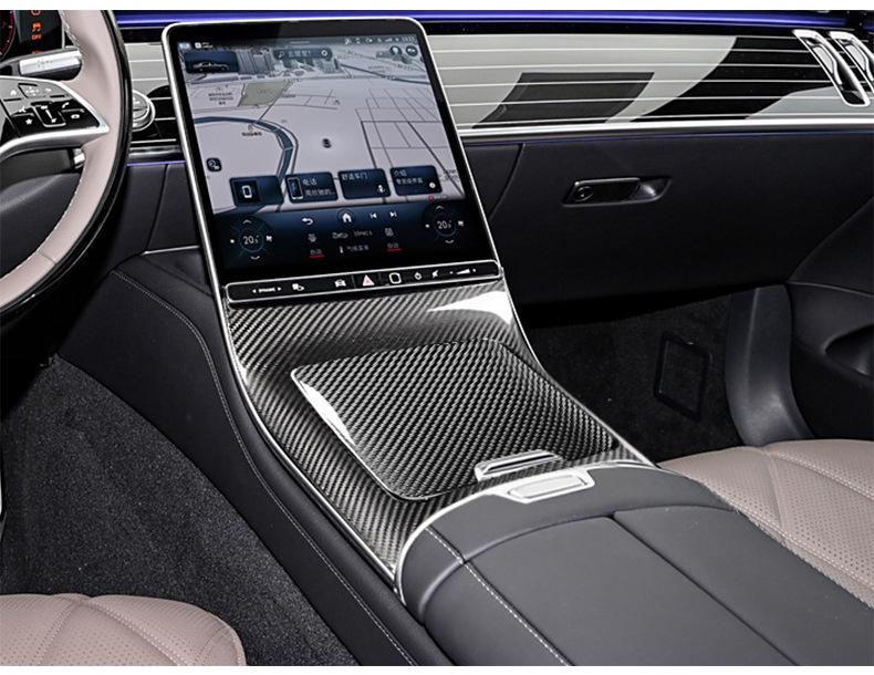 Carbon Fiber Gear Shift Panel Trim for Mercedes-Benz S-Class W223