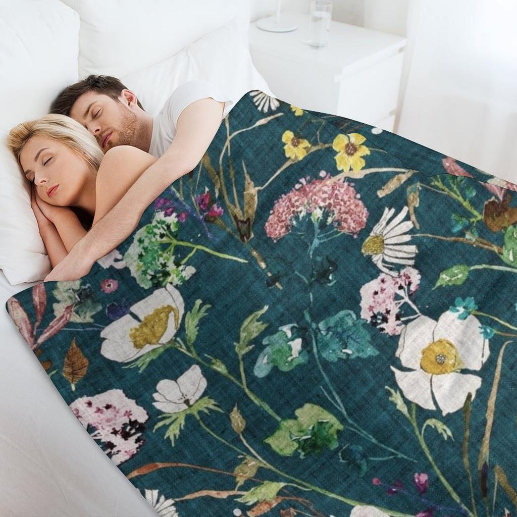 Verdure Floral Throw Blanket Luxury Blankets For Baby Bed Plaid Warm Winter Blankets