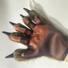 Cosplay Costume Werewolf Claw Gloves for Women Plush Beast Claw Gloves Halloween Party Anime Props RolePlay Hand Warmers