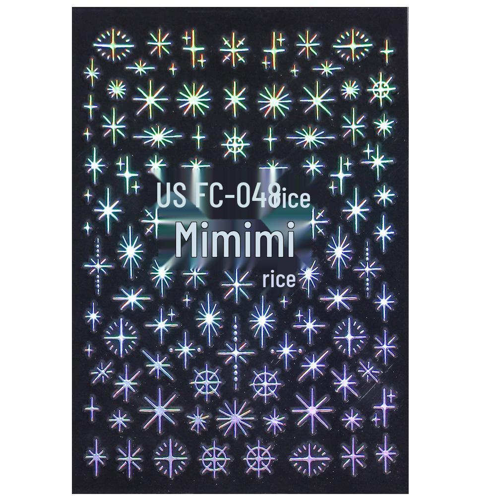 Iridescent Gold Starburst & Dots Nail Art Stickers – Women's Fantasy DIY Decals