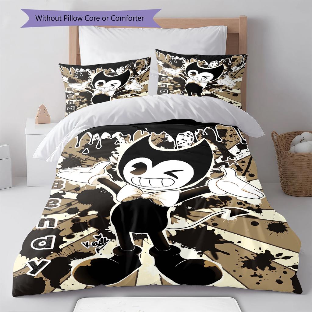 Bendy Pattern Bedding Quilt Set Quilt Cover Pillowcase Home Decoration Gift (1 * duvet cover + 2 * pillowcase, without core)