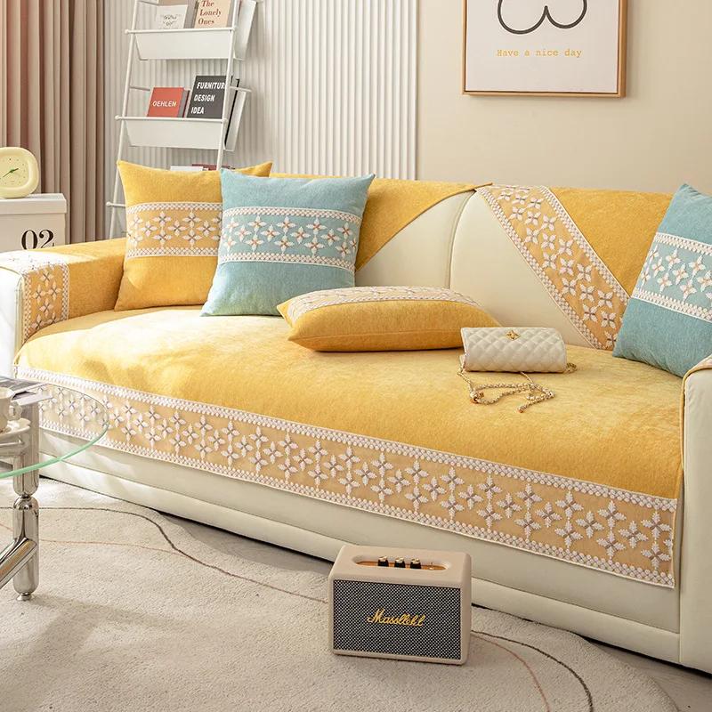 

Chenille Bohemian Style Sofa Cushions Anti-Slip Warm And Cozy All-Season Sofa Cover Machine Washable Sofa Cover Cushion Cover 70x70cm 1pcs