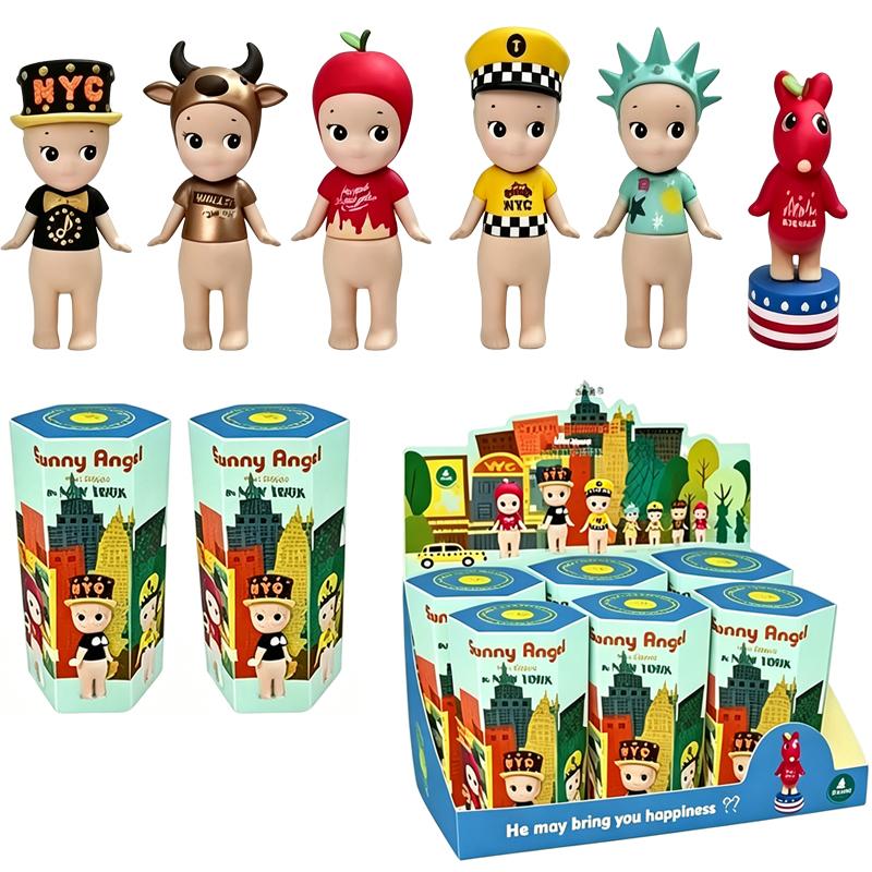 New Angel Figure  New York Series Cute Cake Mini Figurines Dolls Children's Birthday Gifts Ornament