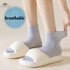 Women's Cotton Spring and Autumn Pure Color Simple Essential Anti Odor College Style Summer Breathable Socks