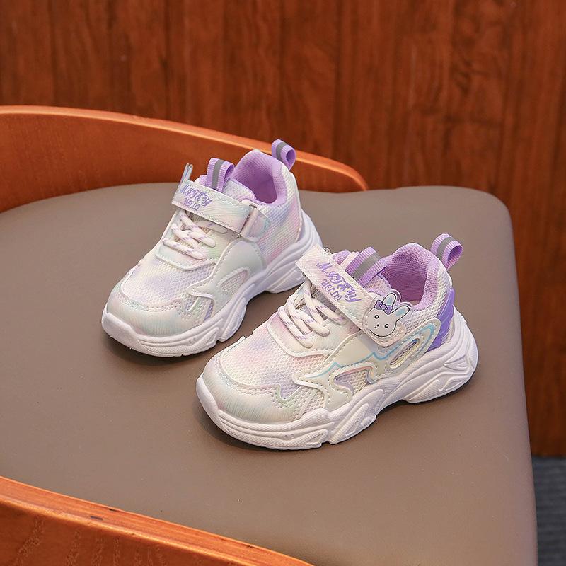Children's shoes 2025 new spring and autumn breathable girls net shoes children's sports shoes baby toddler shoes 1-6 years old