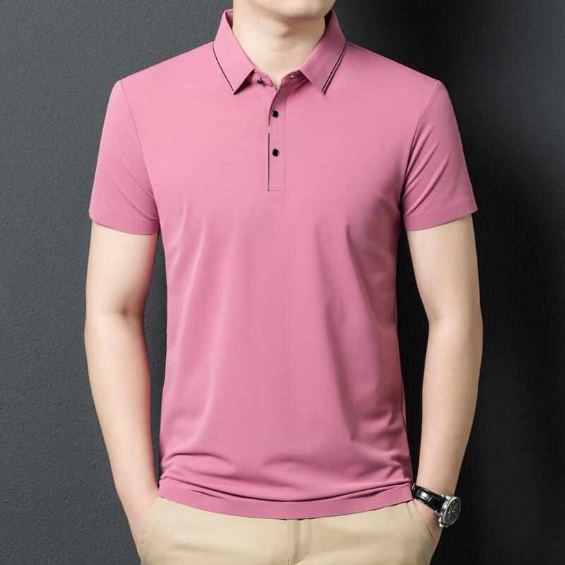 Yiliteng Men's Summer Lapel Polo Shirt YTMTST5065