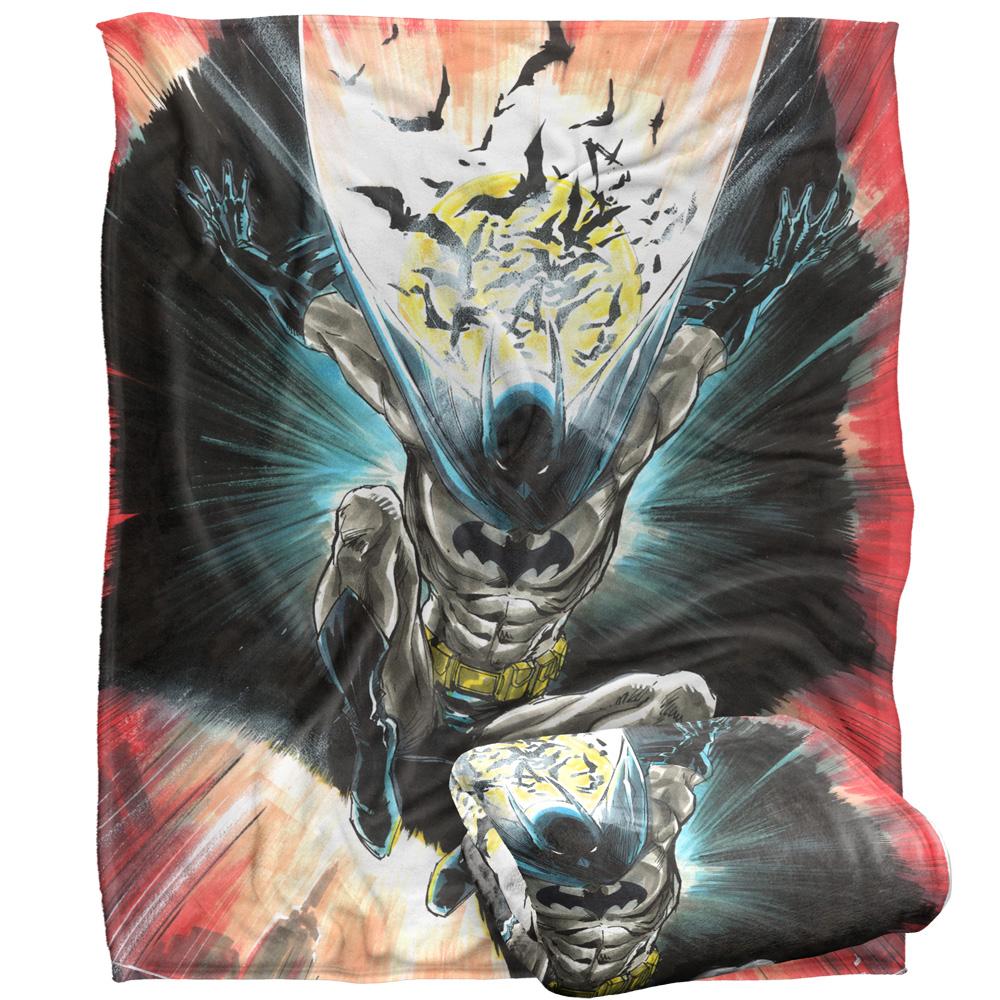 Batman Silky Leaping Soft Touch Blanket