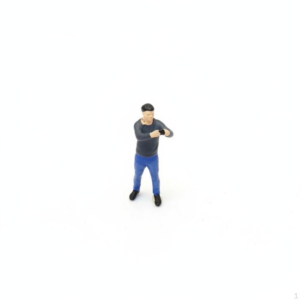 1/64 Scale Resin Figure Miniature Painted Decorative Figures for Diorama,
