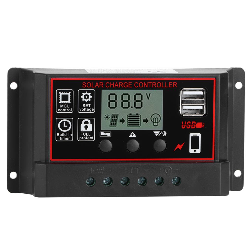 30A Solar Charge Controller Digital Display Photovoltaic Instrument Intelligent Regulator
