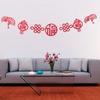 Traditional Happy New Year Banner Non-woven Fabric Spring Festival Hanging Ornaments  DIY