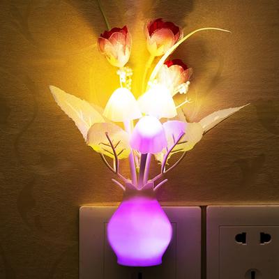 Atmosphärenlampe Leichte Vase Pilz Nacht Exquisite Kunststofflampe zur Heimdekoration