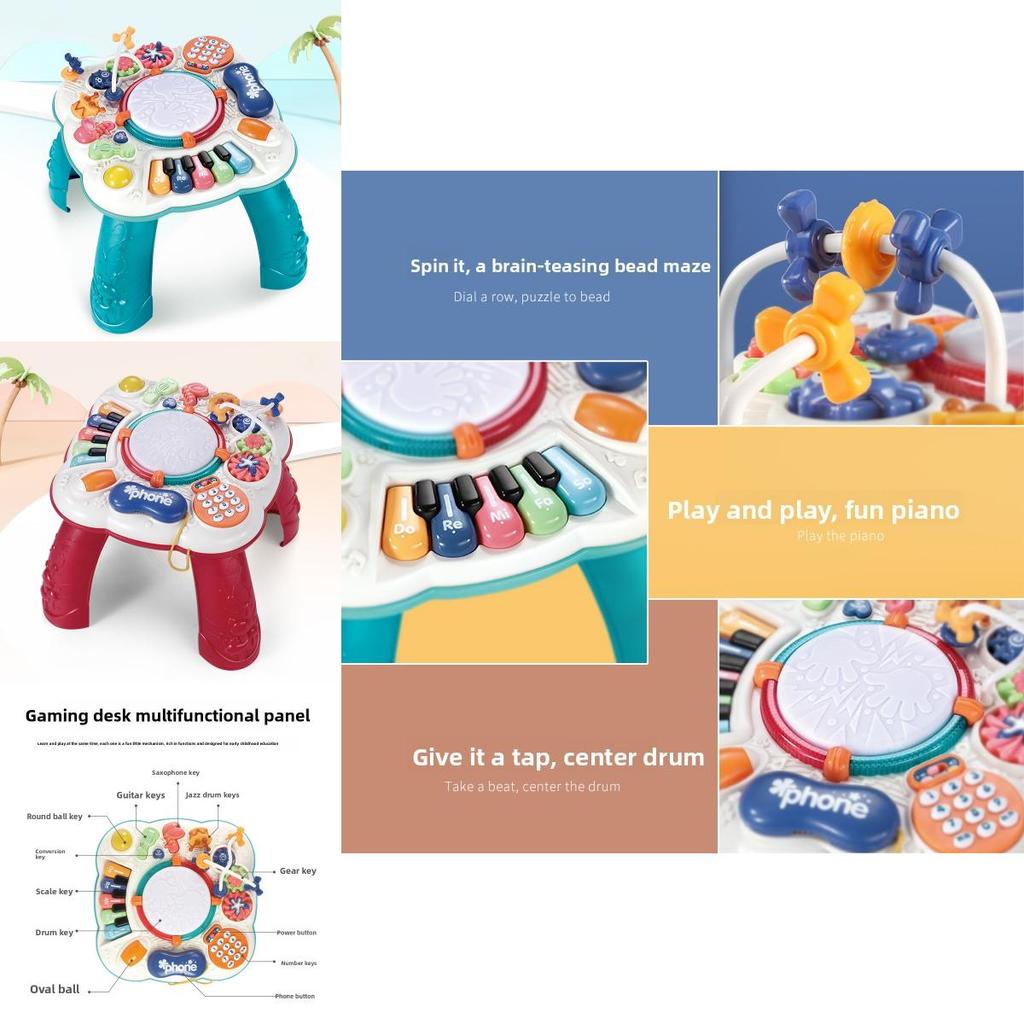 Multi Functional Baby Learning Table With Music Toys For Ages 1 To 3 Years