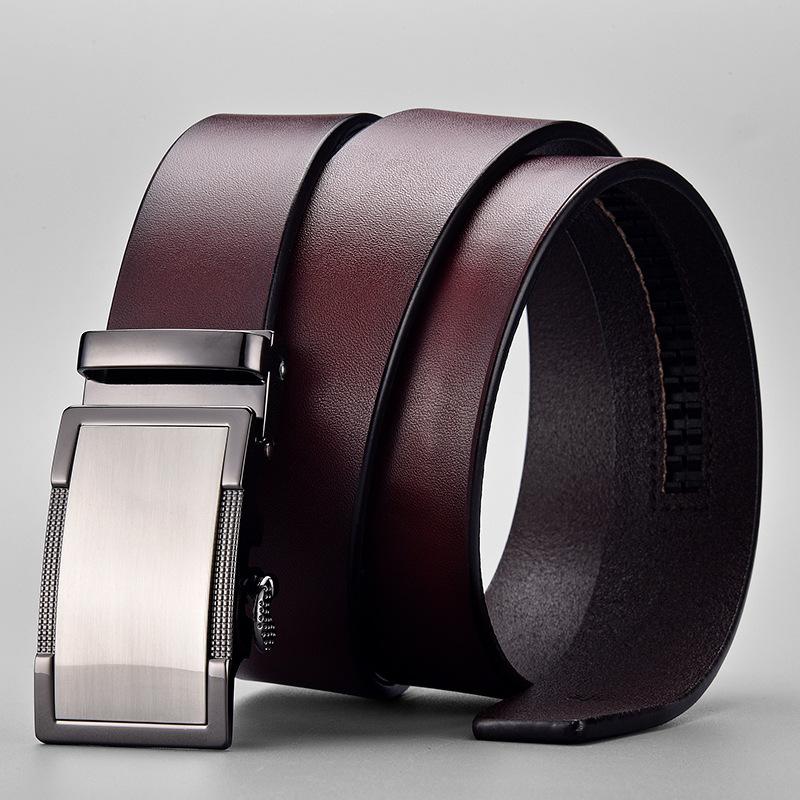 2022 Business Belt Men'S Second-Layer Cowhide Guangzhou Automatic Buckle Private Logo Belt