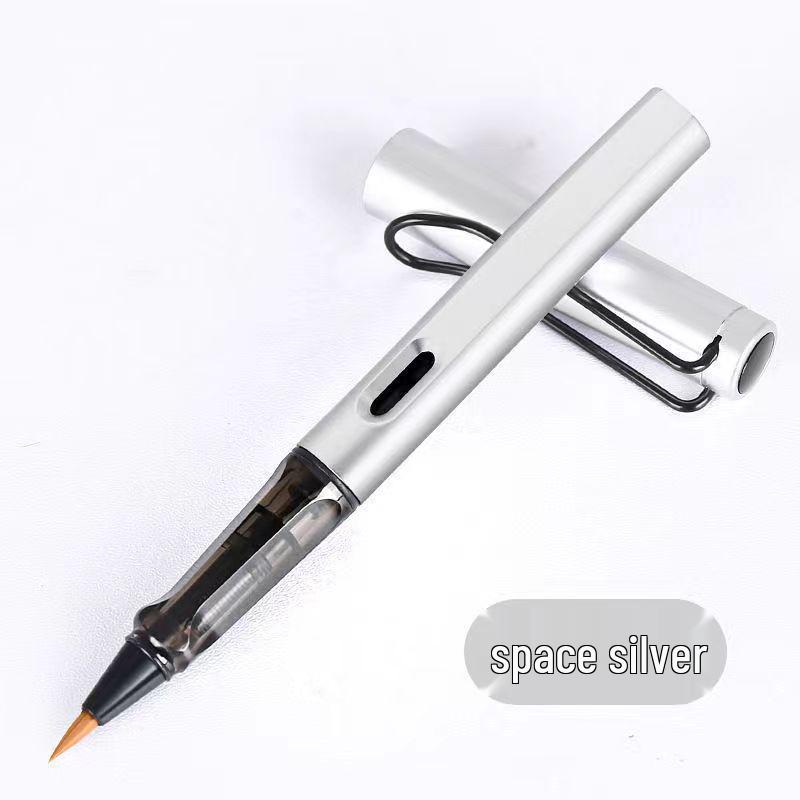 Plnitelný štětcový fix - Kaligrafické plnicí pero s jemným hrotem z vlčí srsti pro běžné písmo a kopírování súter