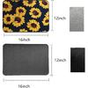 Dish Drying Mat Foldable Fall Kitchen Drying Mat Absorbent Sink Mat Multi-Purpose Coffee Pad Easy To Clean,Kitchen Gadgets,sunflower decor(sunflower)